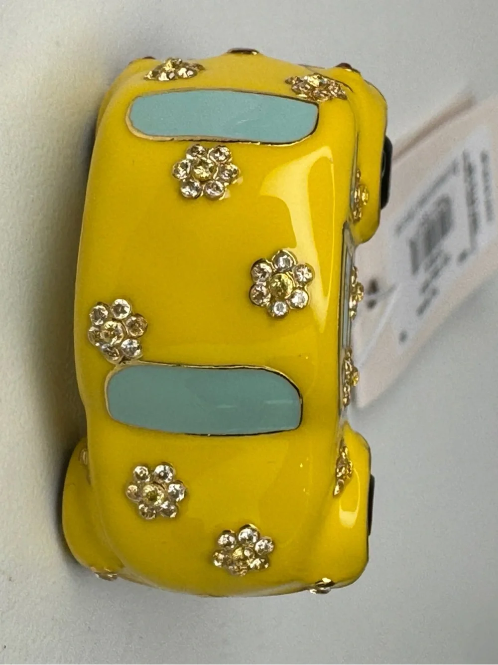 Kate Spade Off We Go Beetle Bug Yellow Car Ring Size 8 NWT